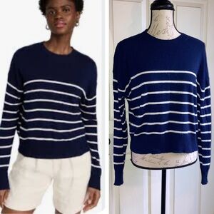 Z Supply Oceana Crewneck Navy Stripe Womens Sweater sz Small